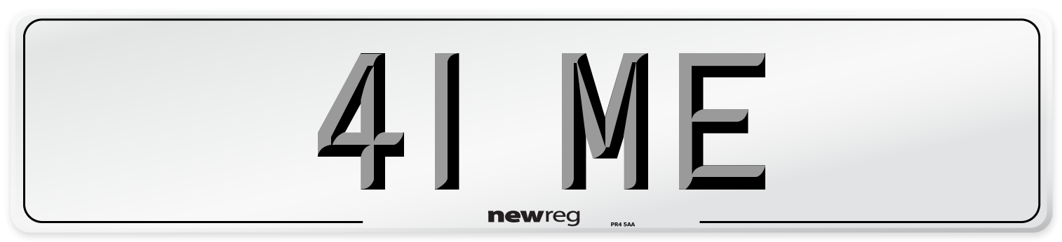 41 ME Number Plate from New Reg